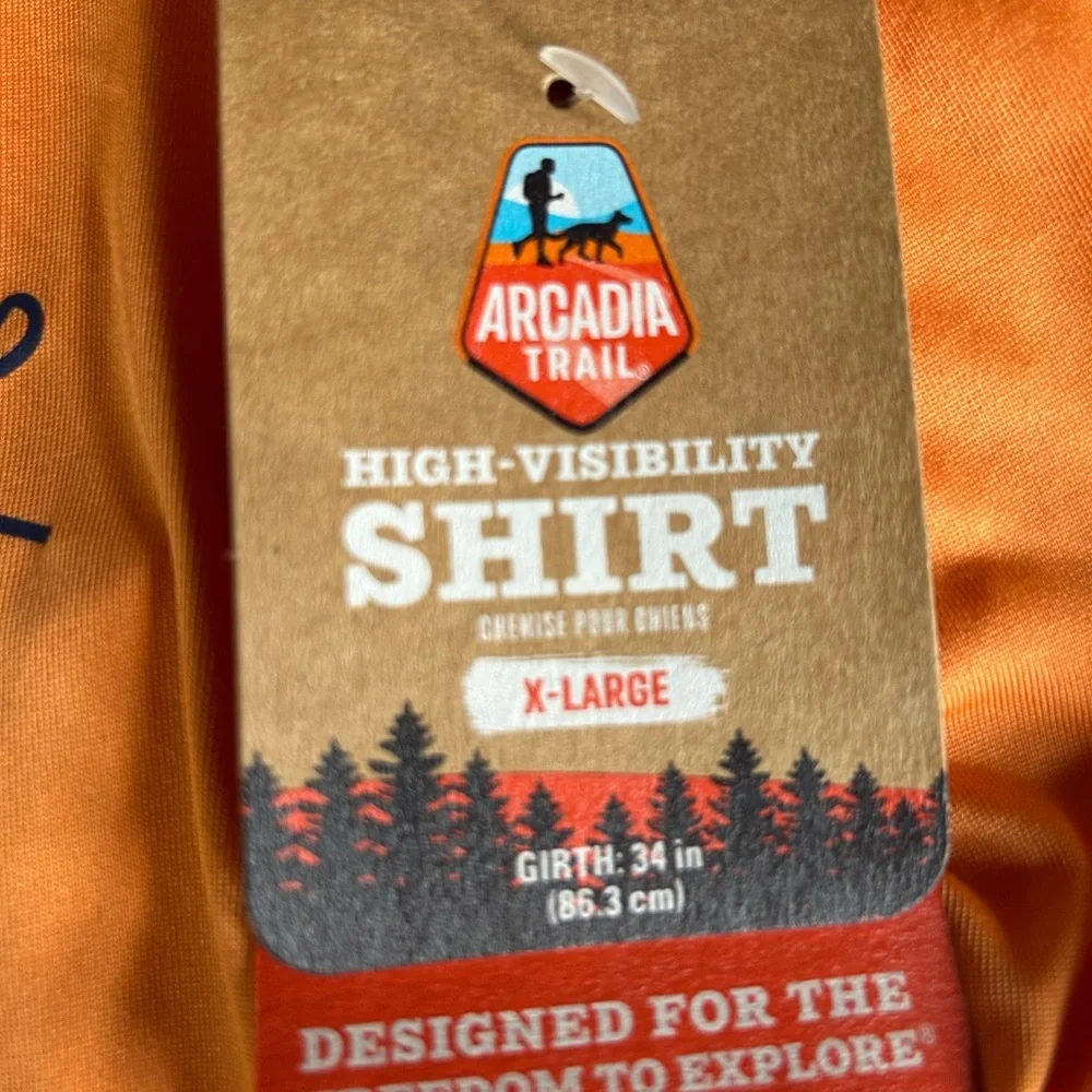 Arcadia Trail Icons High Visibility Orange Dog Shirt XL
